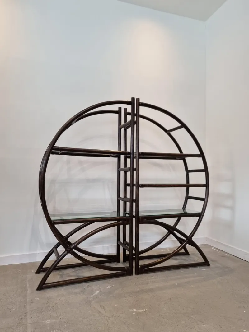 Pamono Room Divider in Brown Rattan> Room Dividers & Screens