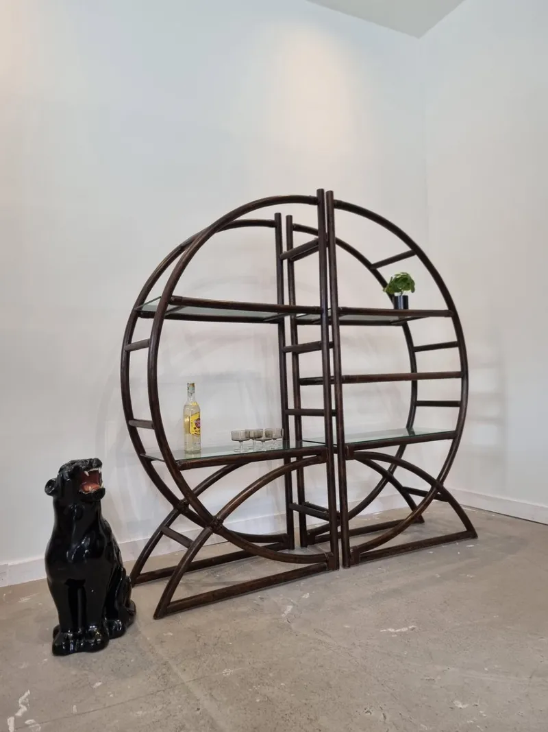 Pamono Room Divider in Brown Rattan> Room Dividers & Screens