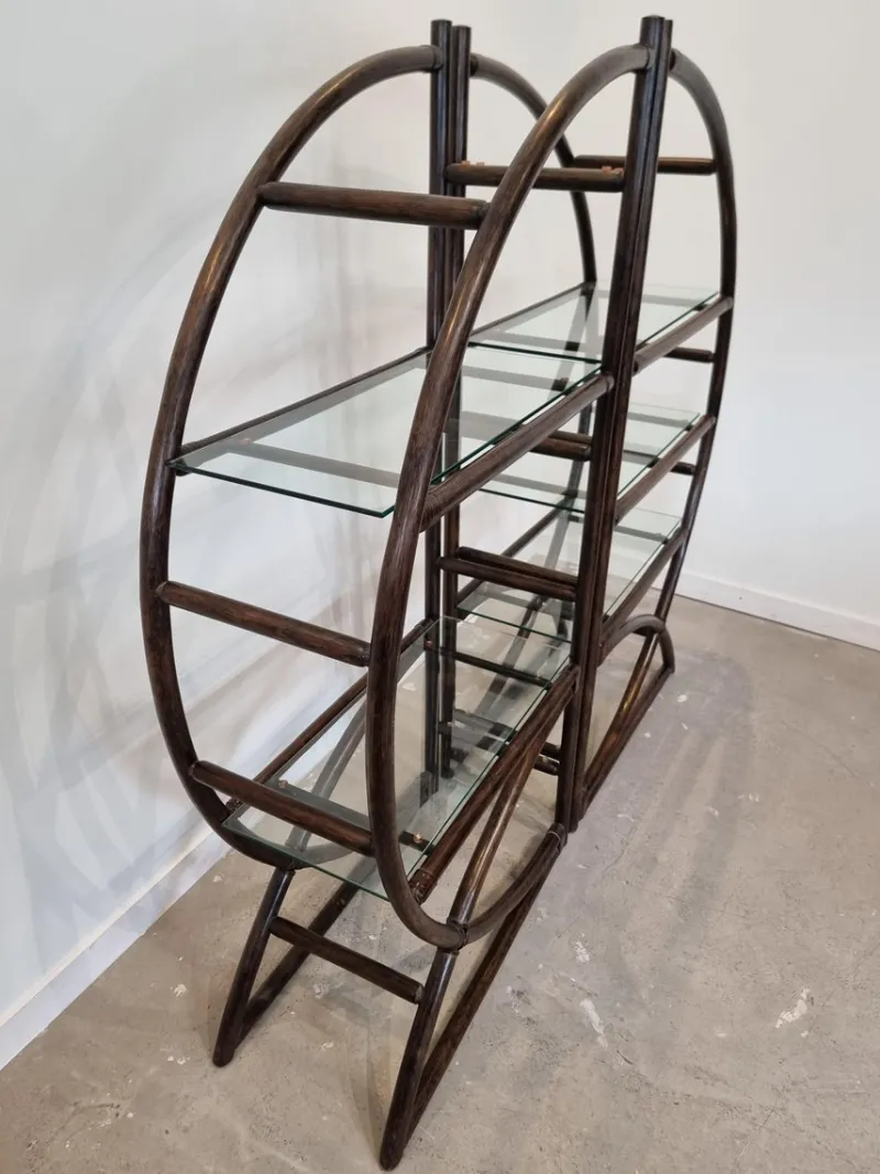 Pamono Room Divider in Brown Rattan> Room Dividers & Screens