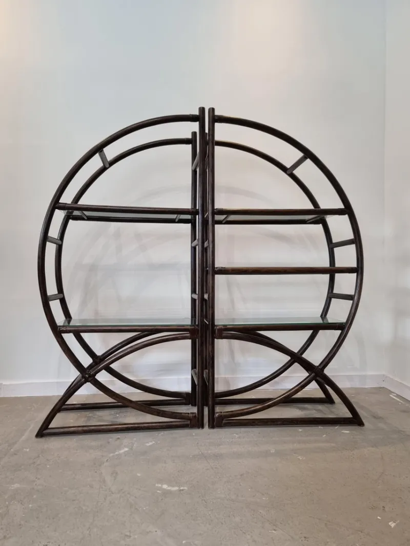 Pamono Room Divider in Brown Rattan> Room Dividers & Screens