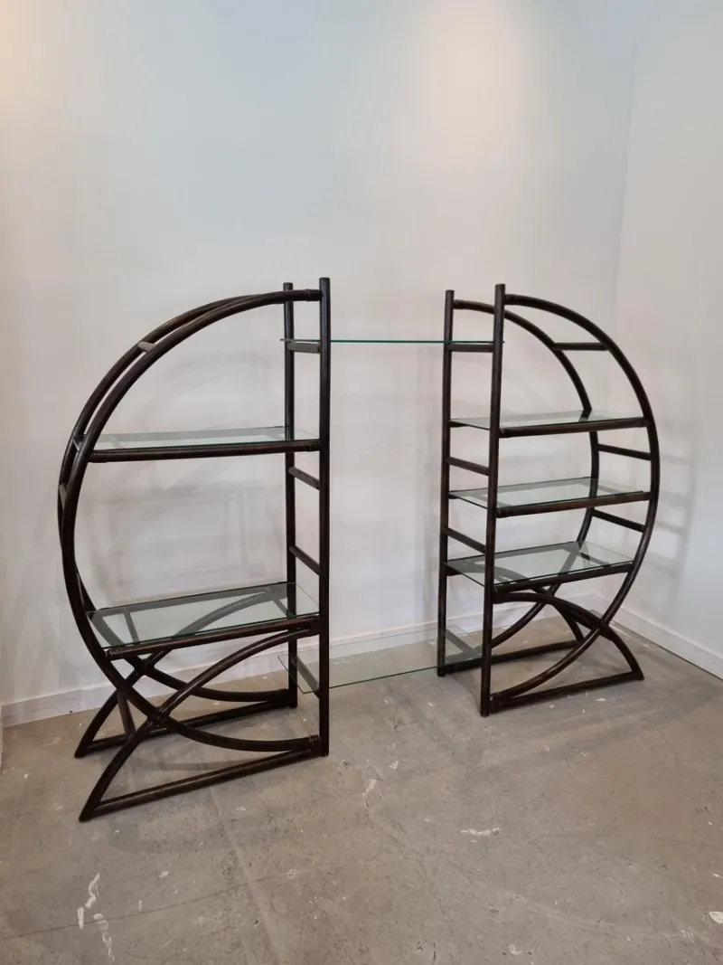 Pamono Room Divider in Brown Rattan> Room Dividers & Screens