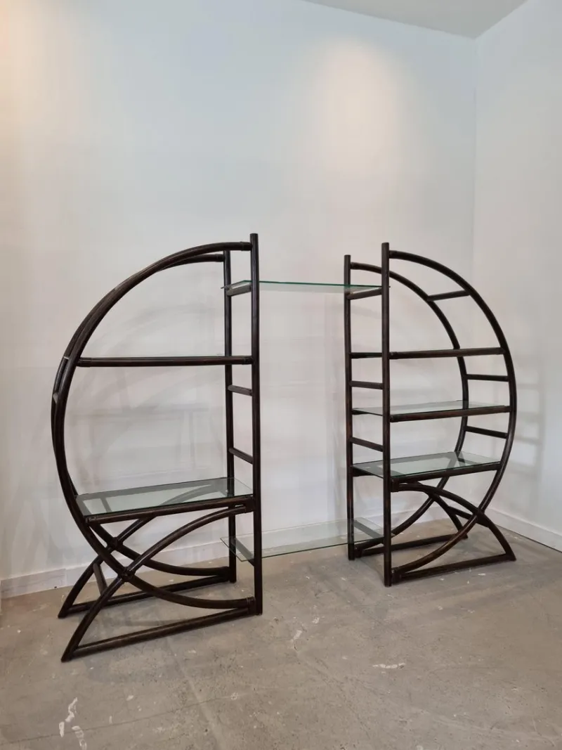 Pamono Room Divider in Brown Rattan> Room Dividers & Screens