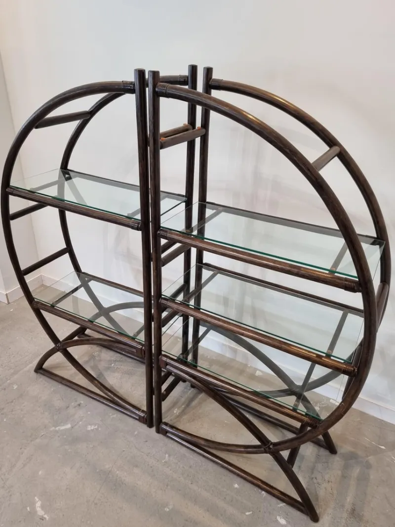 Pamono Room Divider in Brown Rattan> Room Dividers & Screens