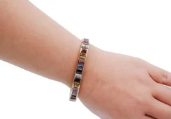 Outlet Pamono Rose and White Gold Bracelet with Garnets and Peridots