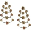 Pamono Rose and White Gold Floral Earrings with Diamonds and Sapphires, Set of 2> Earrings