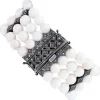 Pamono Rose Gold and Silver Beaded Bracelet with Coral and Diamonds> Bracelets