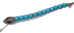 Clearance Pamono Rose Gold and Silver Snake Bracelet with Magnesite and Stones