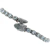 Best Pamono Rose Gold and Silver Snake Bracelet with Diamonds, Topaz and Tsavorite