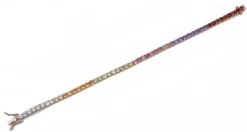 Sale Pamono Rose Gold Bracelet with Amethysts and Garnets