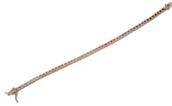 Sale Pamono Rose Gold Bracelet with Amethysts and Garnets