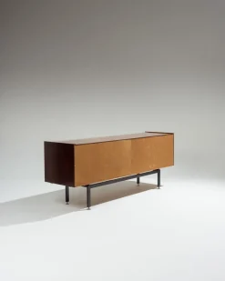 Hot Pamono Rosewood and Metal Sideboard by Georges Frydman, 1960s