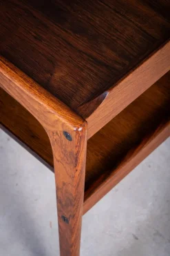 Pamono Rosewood Bar Cart by Edmund Brouer, Denmark, 1970s><noscript><img width=