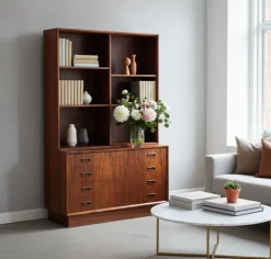 Pamono Rosewood Bookcase with Drawers by Poul Hundevad, Denmark, 1960s> Shelves & Wall Units