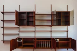 Pamono Rosewood Modular Wall Unit by Kai Kristiansen for FM Møbler, 1960s><noscript><img width=