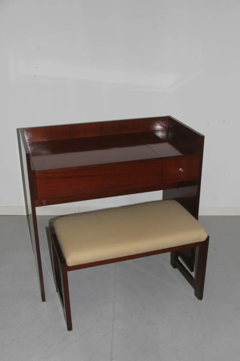 Discount Pamono Rosewood Vanity Desk & Stool from MIM, 1960s, Set of 2