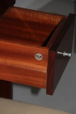Discount Pamono Rosewood Vanity Desk & Stool from MIM, 1960s, Set of 2