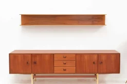 Pamono Rosewood Wall-Mounted Shelf><noscript><img width=