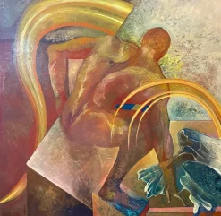 Pamono Rossana Bartolozzi, Abstract Italian Composition, 1990s, Oil on Canvas> Abstraction