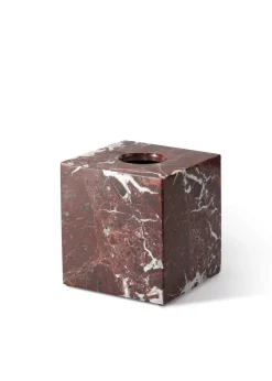 Pamono Rosso Lepanto Marble Square Tissue Box by Royal Bee Design> Trunks, Crates & Baskets