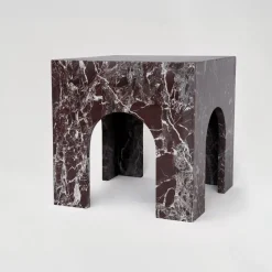 Pamono Rosso Levanto Marble Arch Side Table from Kiwano Concept> Tables