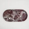 Pamono Rosso Levanto Marble Oval Tray from Kiwano Concept> Tabletop|Trays