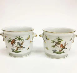 Hot Pamono Rothschild Porcelain Cachepots from Herend, Set of 2