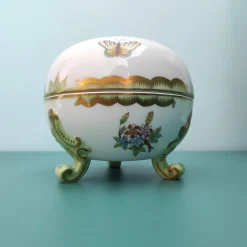 Hot Pamono Round Box with Lid from Herend, 1980s