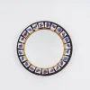 Pamono Round Ceramic Wall Mirror, Belgium, 1970s> Mirrors