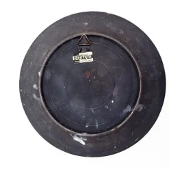Pamono Round Ceramic Wall Mirror, Belgium, 1970s><noscript><img width=