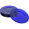 Online Pamono Round Cobalt Blue Murano Glass Dinner Plates, Italy, 1980s, Set of 6