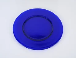 Online Pamono Round Cobalt Blue Murano Glass Dinner Plates, Italy, 1980s, Set of 6