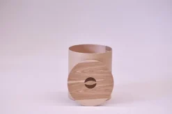 Hot Pamono Round Container in Ash Wood by Villahomecollection