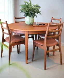New Pamono Round Dining Table in Teak by Gunni Omann, Denmark, 1960s