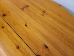Pamono Round Extendable Pine Table, 1970s><noscript><img width=