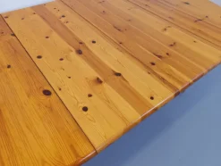 Pamono Round Extendable Pine Table, 1970s><noscript><img width=