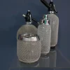 Outlet Pamono Round Glass & Metal Mesh Soda Bar-Syphons from Merkuria Kovocas, 1950s, Set of 4