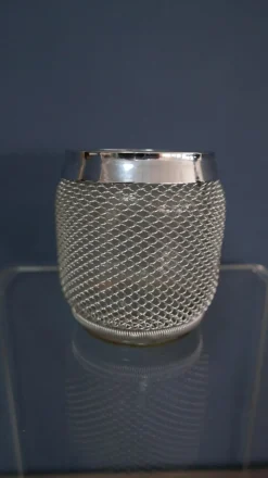 Outlet Pamono Round Glass & Metal Mesh Soda Bar-Syphons from Merkuria Kovocas, 1950s, Set of 4