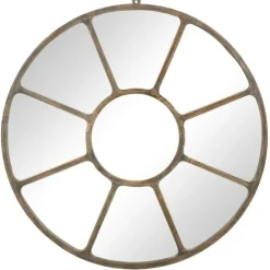 Pamono Round Industrial Metal Mirror> Mirrors