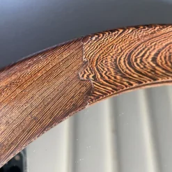 Pamono Round Mirror in Wengé Wood from O.W. Hack Zwolle, Holland, 1960s><noscript><img width=