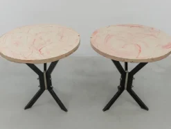 Pamono Round Outdoor Terrace Stone Top Table, France, 1930s