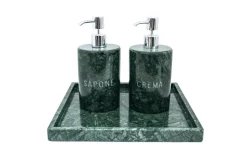 Pamono Round Soap Dispenser in Green Marble><noscript><img width=