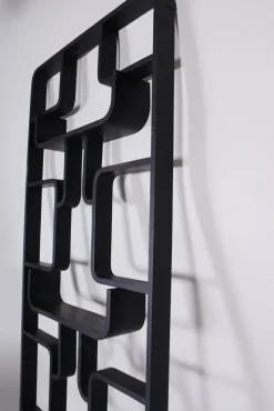 Best Pamono Rounded Corner Black Volak Claustra from Drevopodnik Holesov, Czechia, 1960s