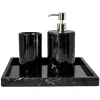 Hot Pamono Rounded Set for Bathroom in Black Marble, Set of 3