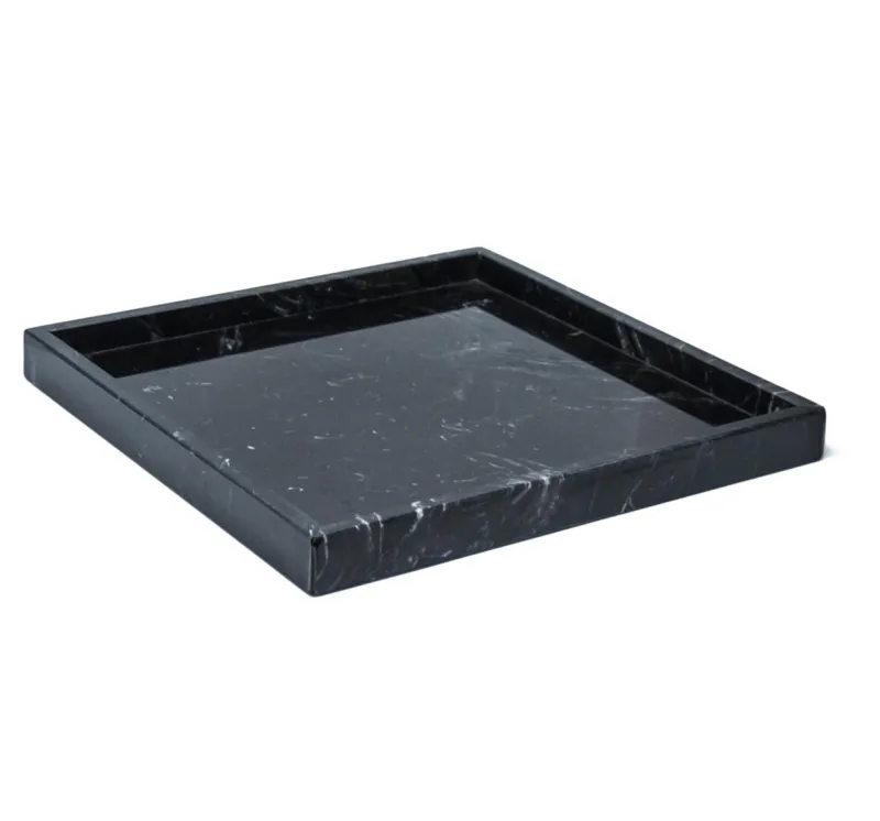 Hot Pamono Rounded Set for Bathroom in Black Marble, Set of 3