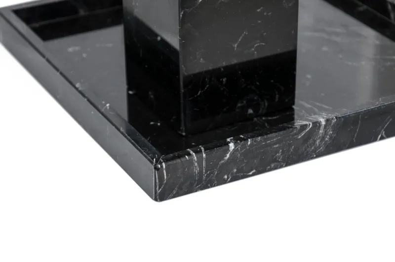 Hot Pamono Rounded Set for Bathroom in Black Marble, Set of 3