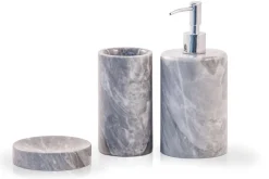 Pamono Rounded Toothbrush Holder in Black Marquina Marble><noscript><img width=