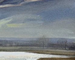Clearance Pamono Rowland Hilder, River Bure, Norfolk, East Anglia, Oil Painting, 1950s, Framed