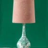Pamono Royal Delft Green Delvert Table Lamp, New Liberty Pink Peacock Lampshade> Table Lamps