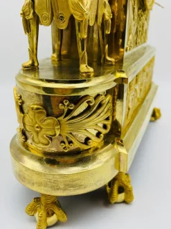 Pamono Royal Empire Fire-Gilt Mantel or Pendulum Clock, Paris, 1805-1815><noscript><img width=