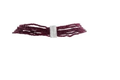 Hot Pamono Rubies, Diamonds and White Gold Necklace